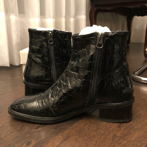 L’intervalle Galway Croco Ankle Boots size 38 (7.5/8) - Picture 2 of 6